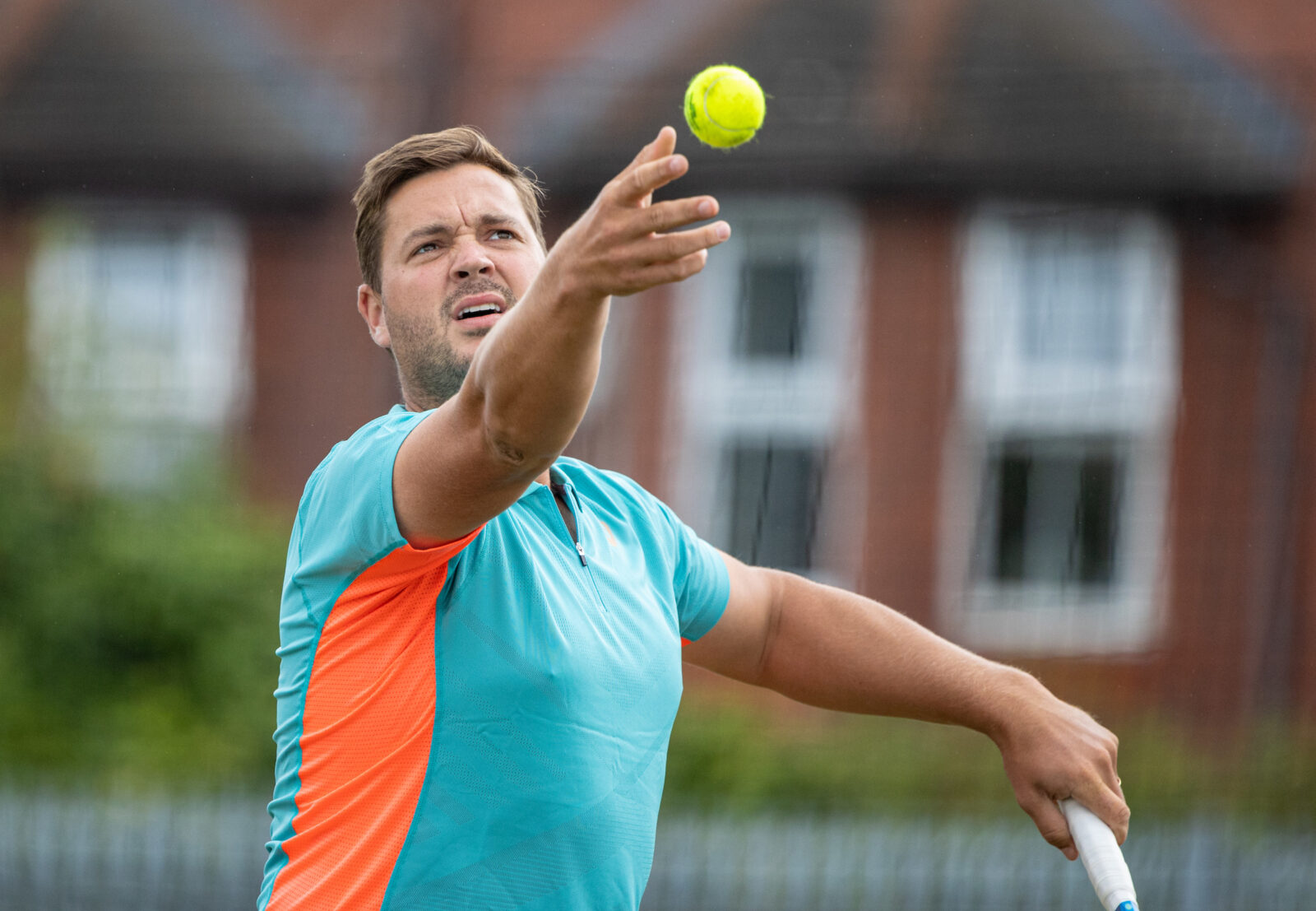 LIVERPOOL, ENGLAND - Thursday, August 19, 2021: Marcus Willis (GBR) during the Liverpool International Tennis Tournament at Liverpool Cricket Club. (Pic by David Rawcliffe/Propaganda)